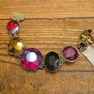 Elegant Gold and Red Bracelet